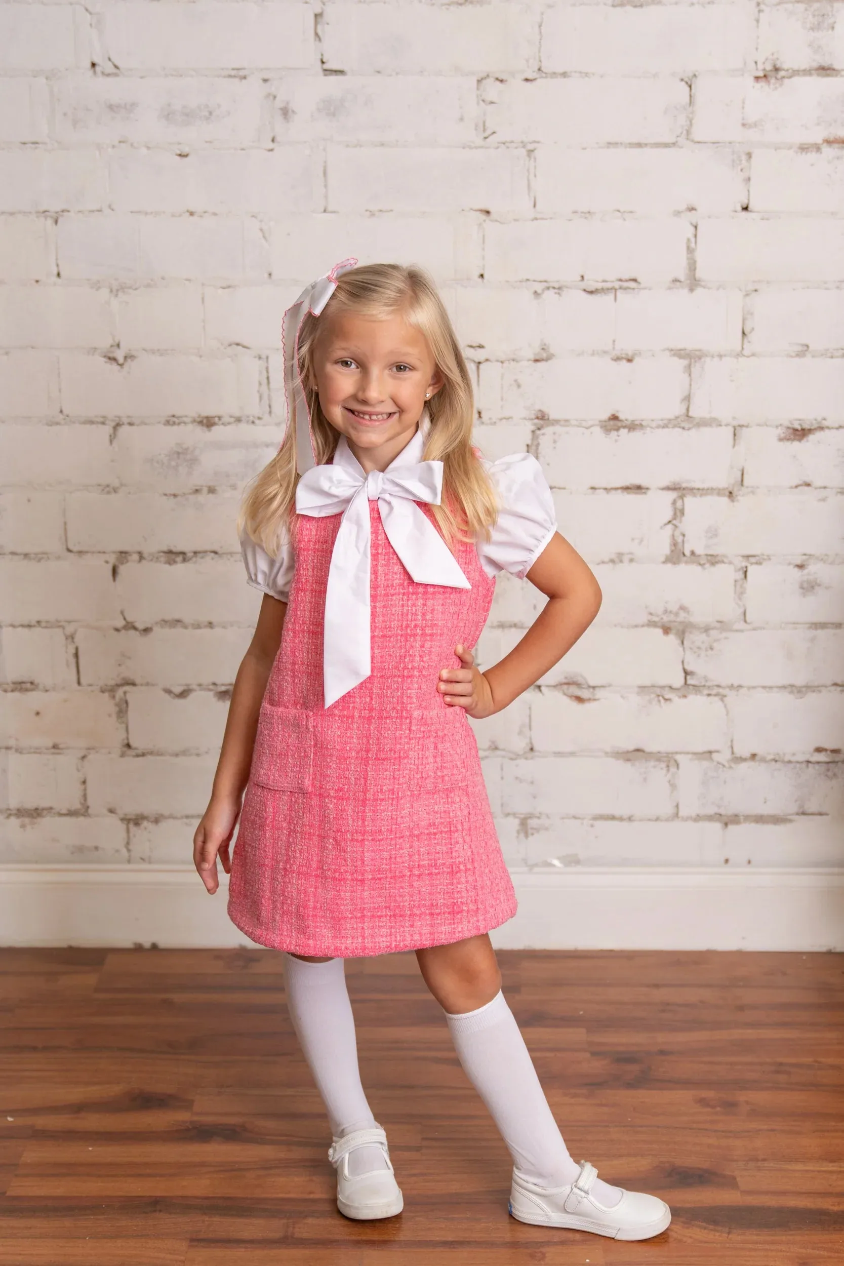 Jillian Jumper Hot Pink Tweed