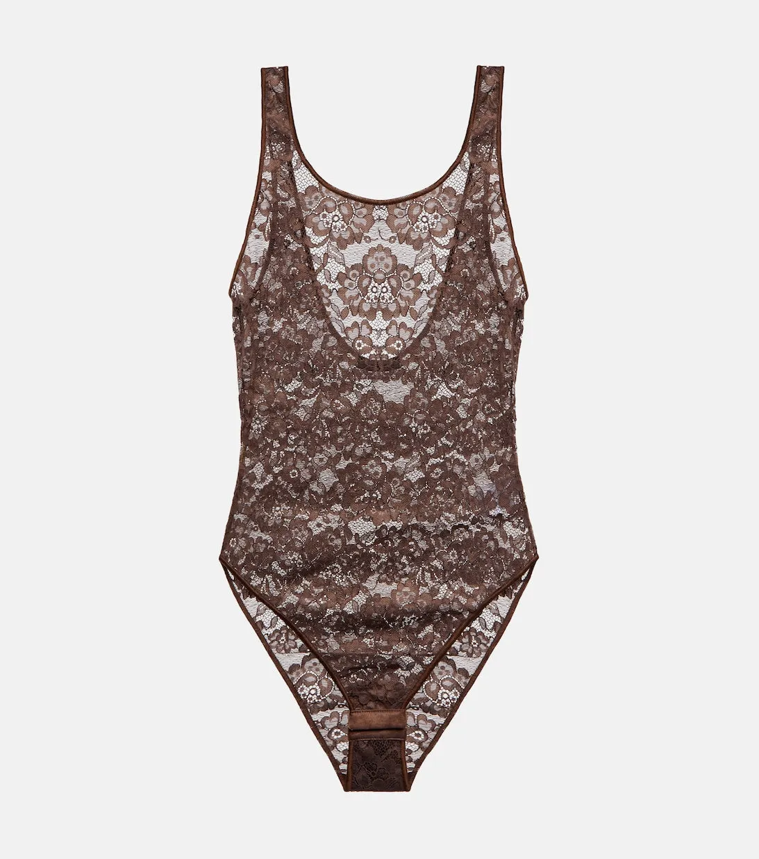 Lace bodysuit OSÉREE, brown
