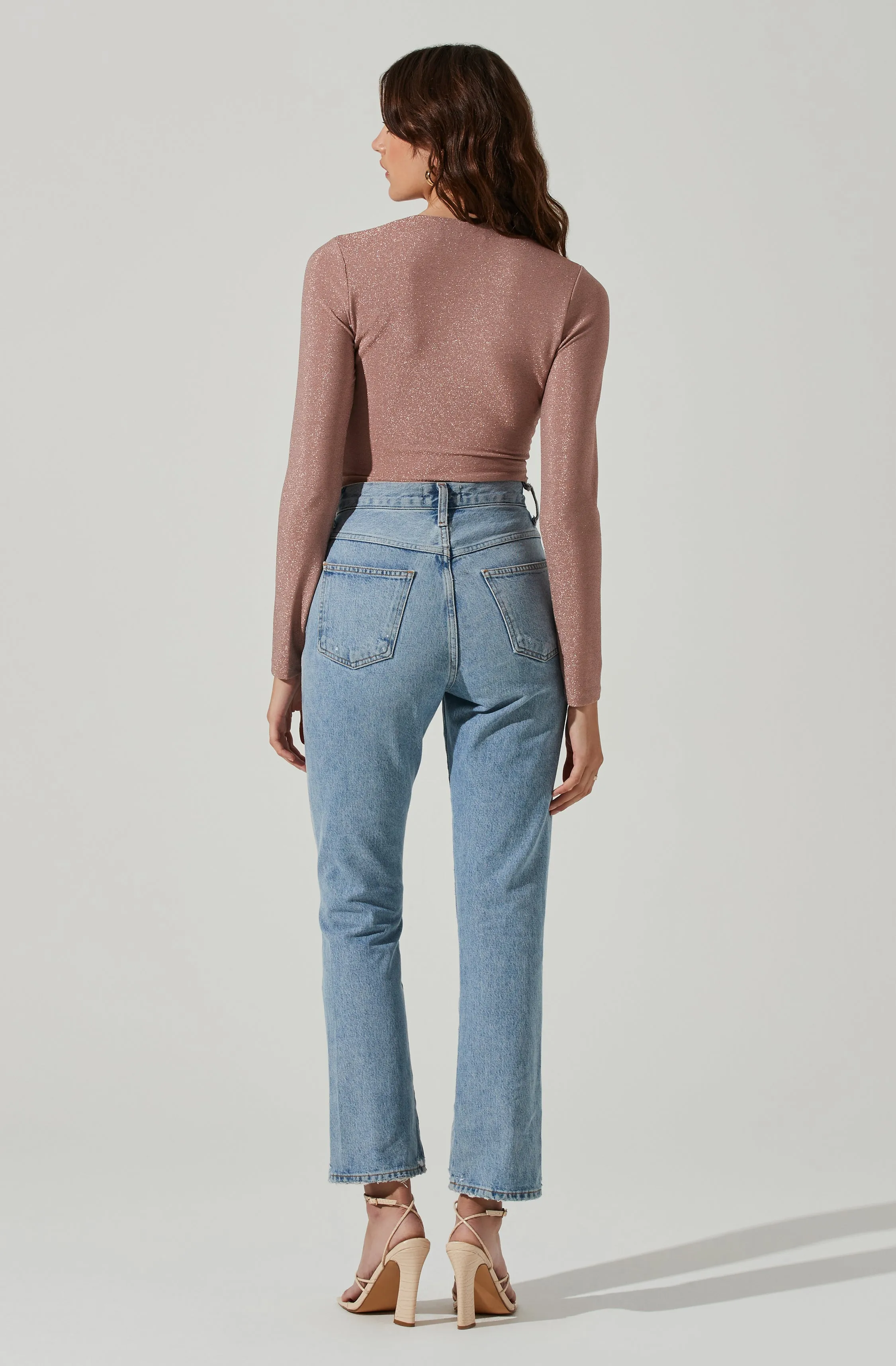 Lace Up Front Long Sleeve Bodysuit