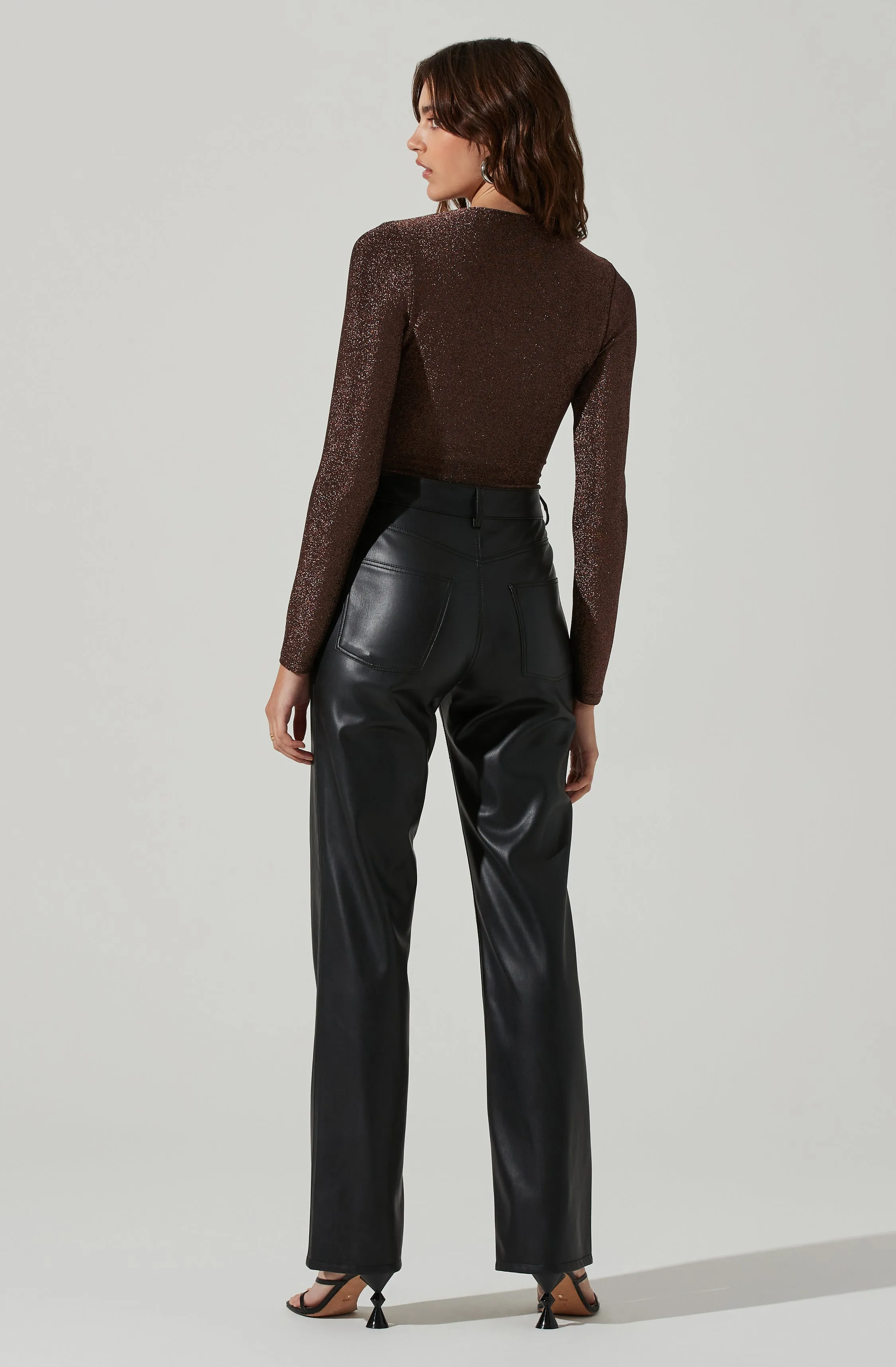 Lace Up Front Long Sleeve Bodysuit
