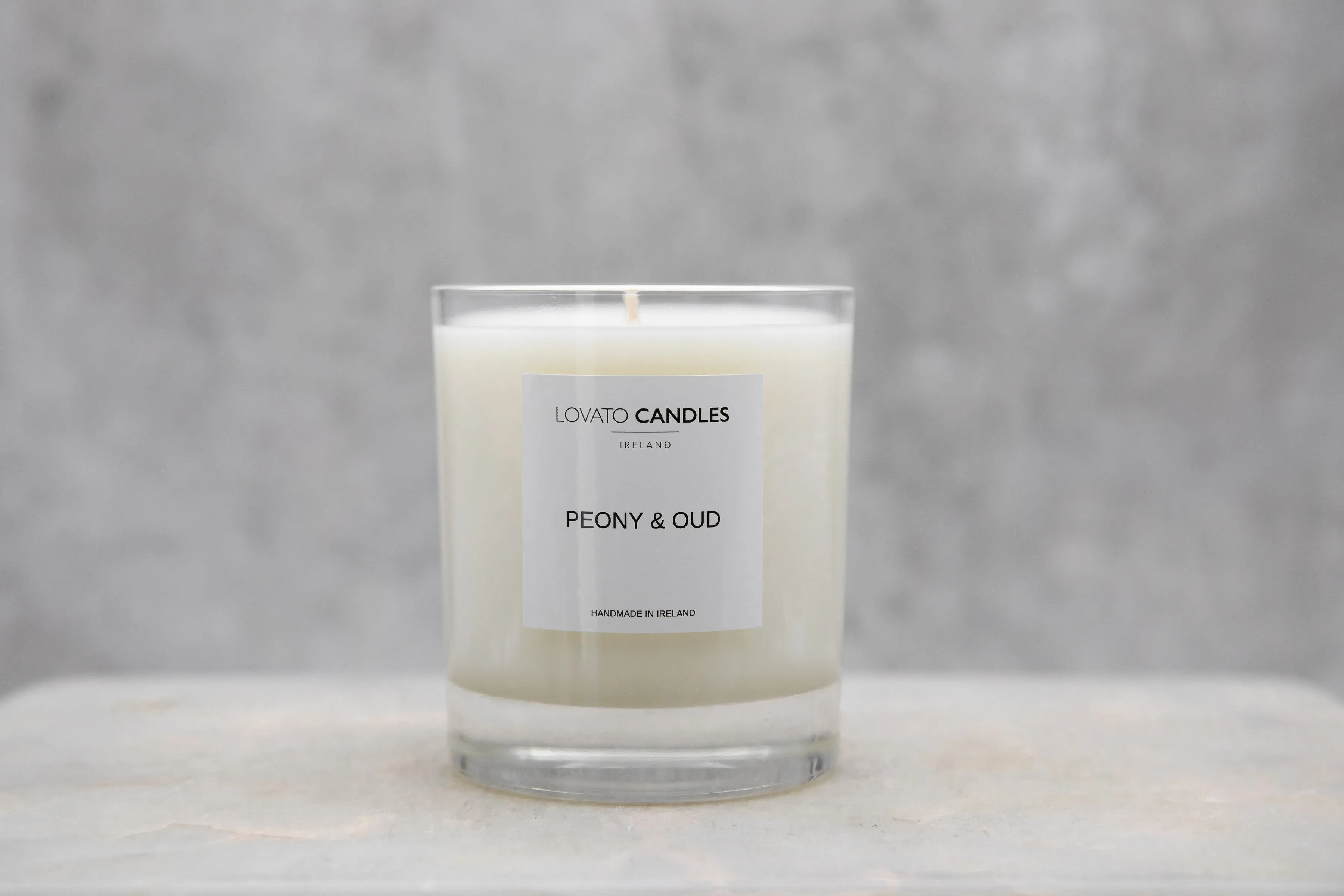 Luxury Clear Candle - Peony & Oud