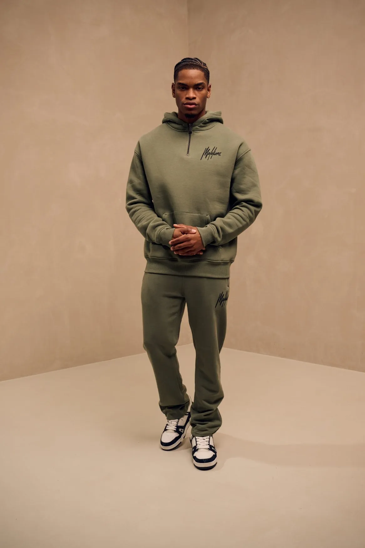 Malelions Men Straight Leg Joggers | Musk Green