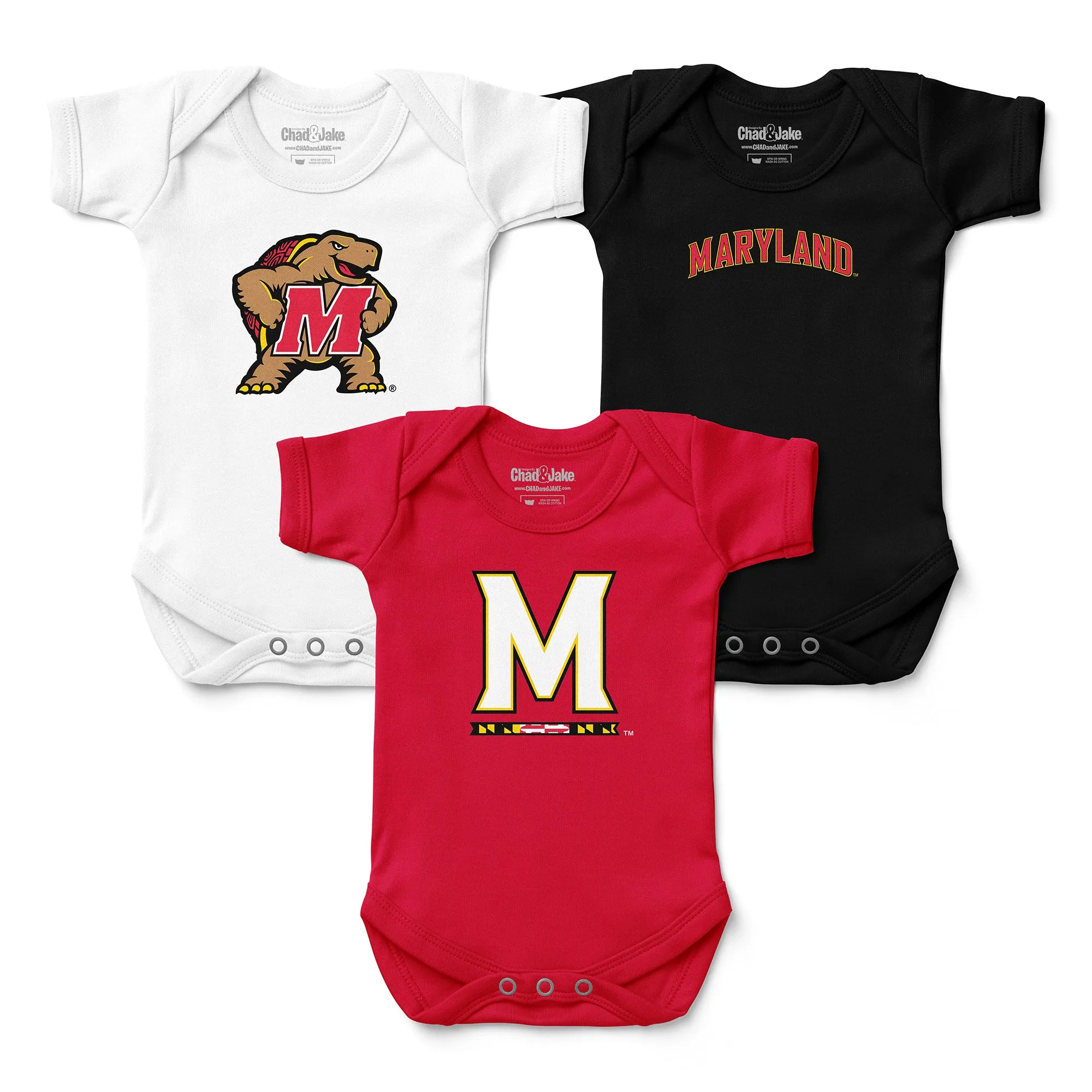 Maryland Terrapins 3-Pack Bodysuit