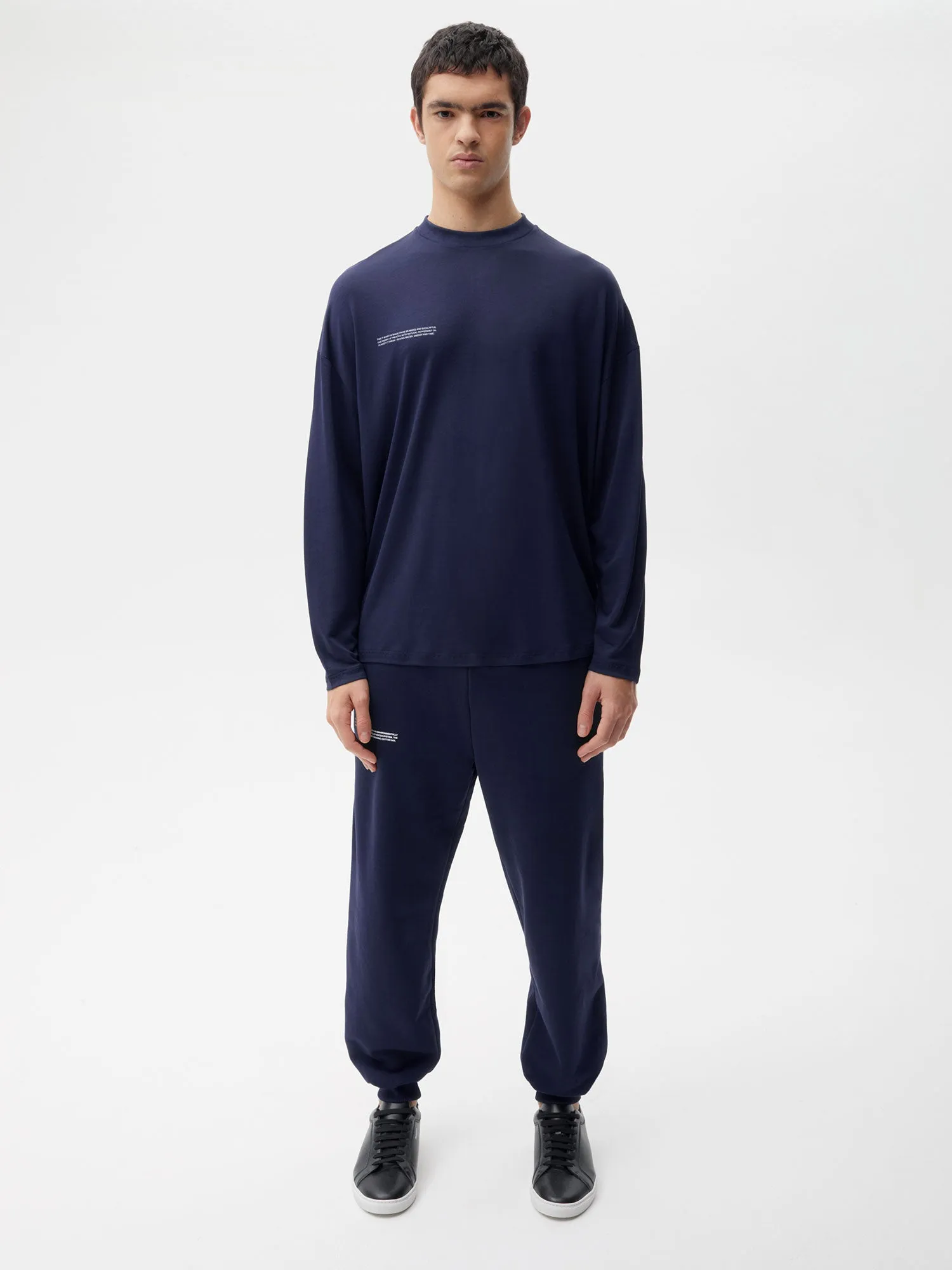 Men C-FIBER™ Pure Long Sleeve T-shirt—navy blue