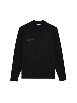 Men's Seaweed Lyocell Fine Knit Top—Black