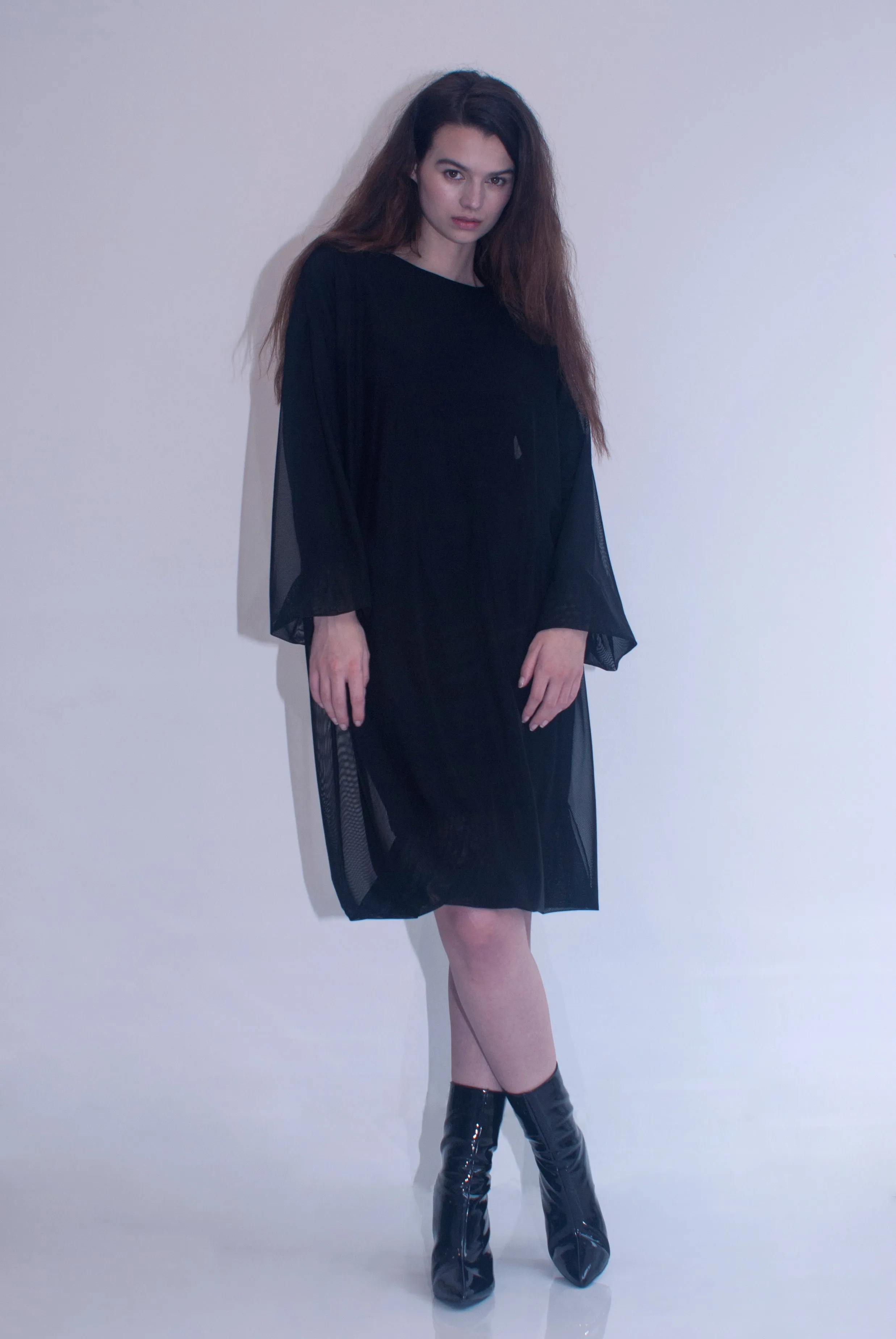 MESH ROUNDNECK DRESS