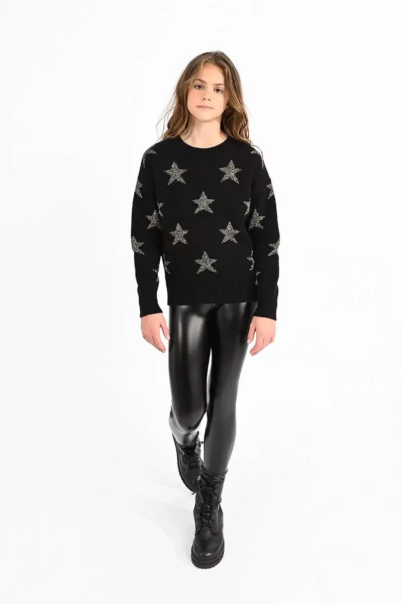 Molly Bracken Girls Casual Jumper W/Star Pattern