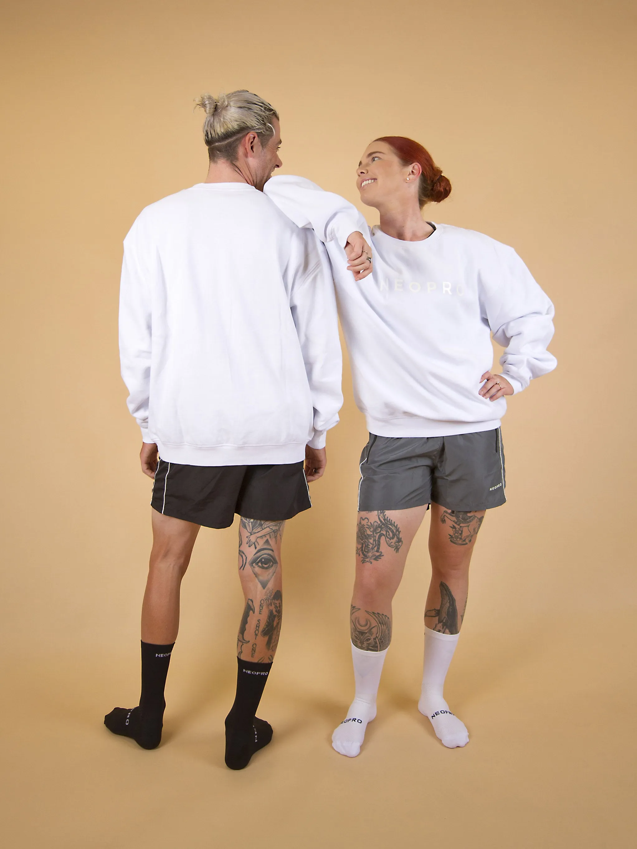 NeoPro White Crew Neck Sweater