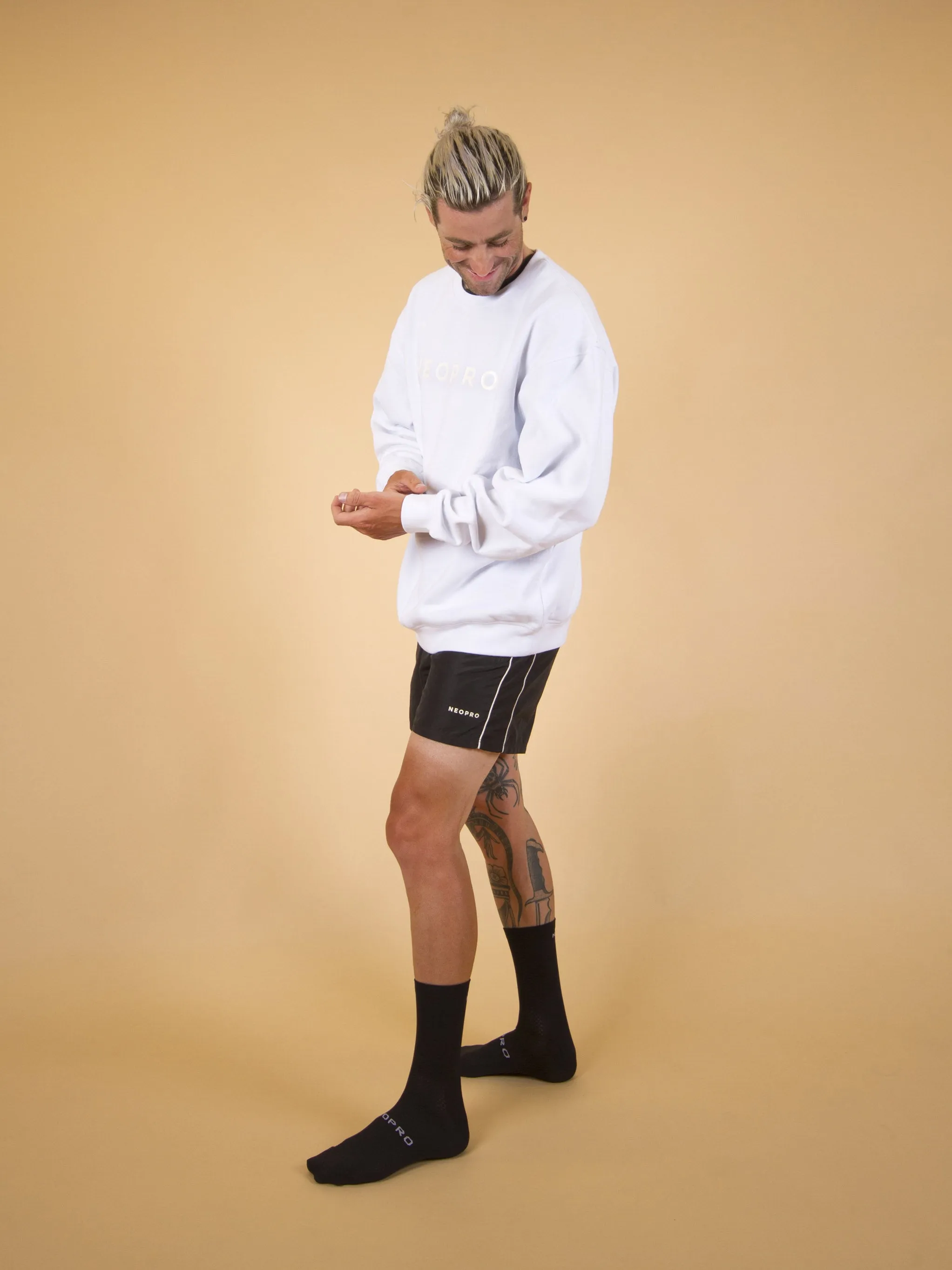NeoPro White Crew Neck Sweater