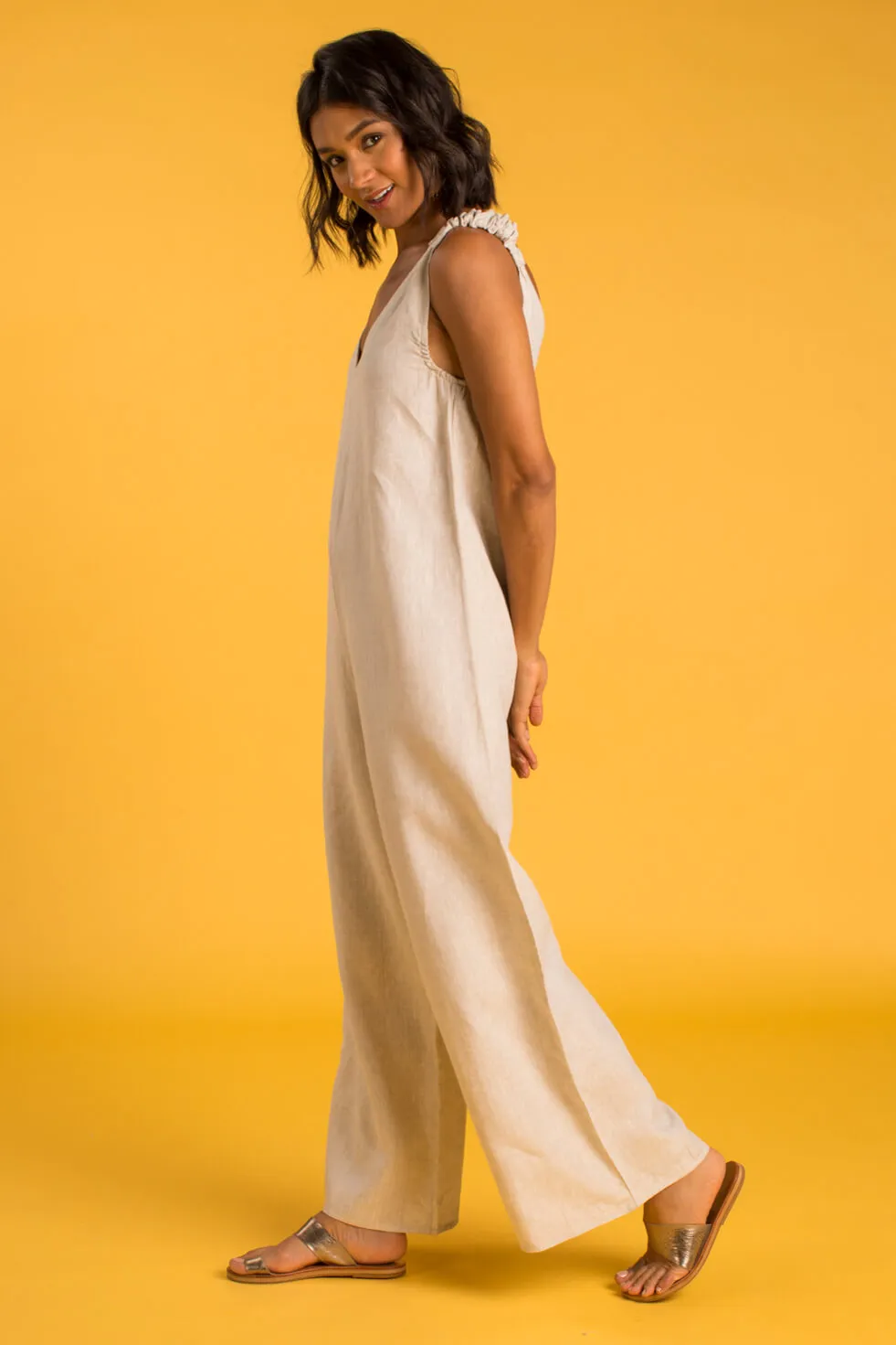 PANAREA Linen Jumper - Beige