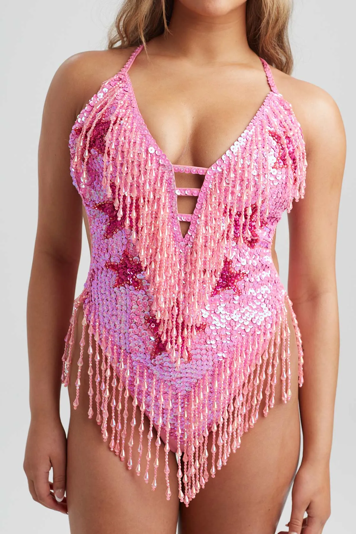 Pink Stargazer Sequin Bodysuit