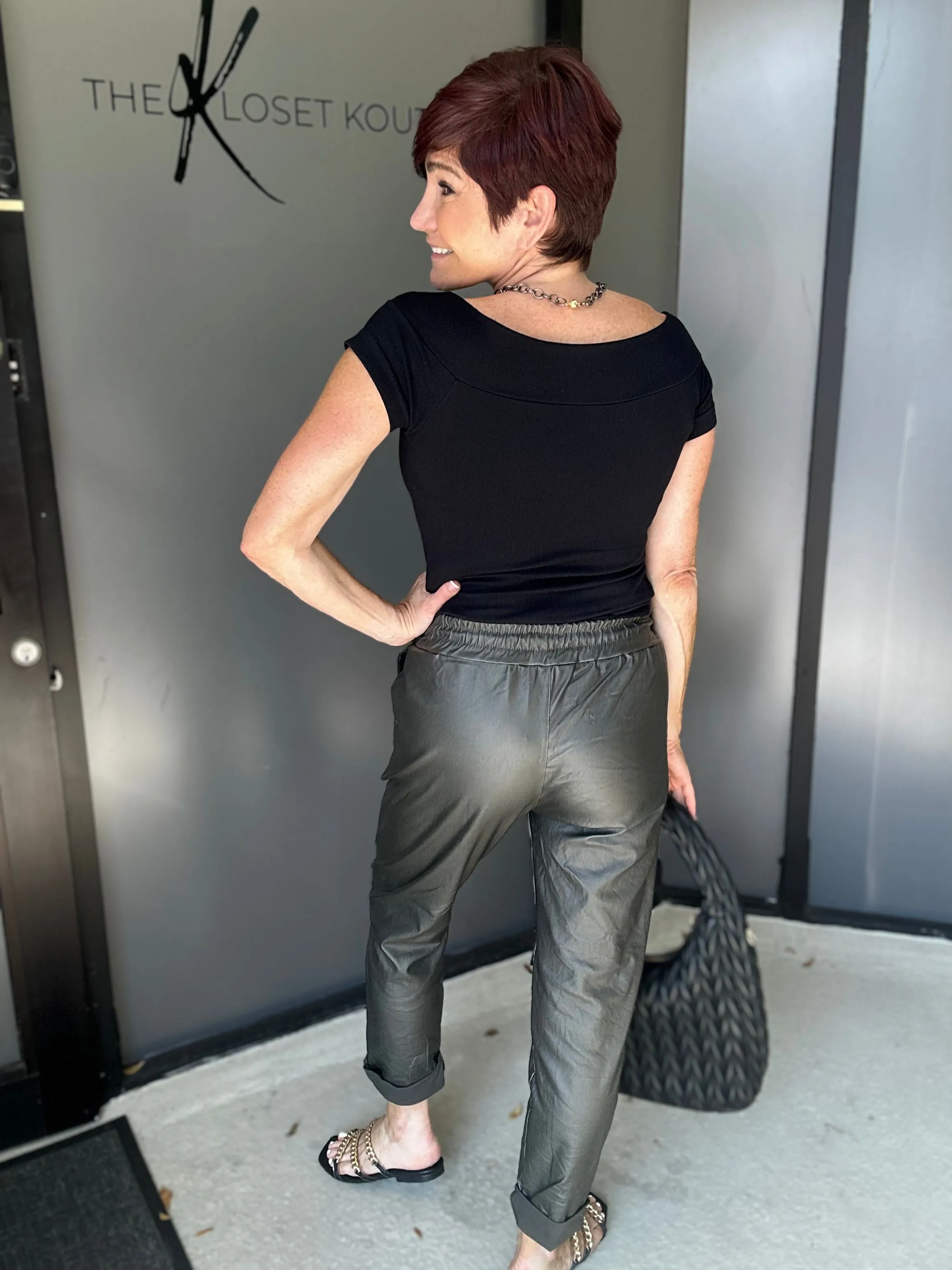 Pleather Joggers