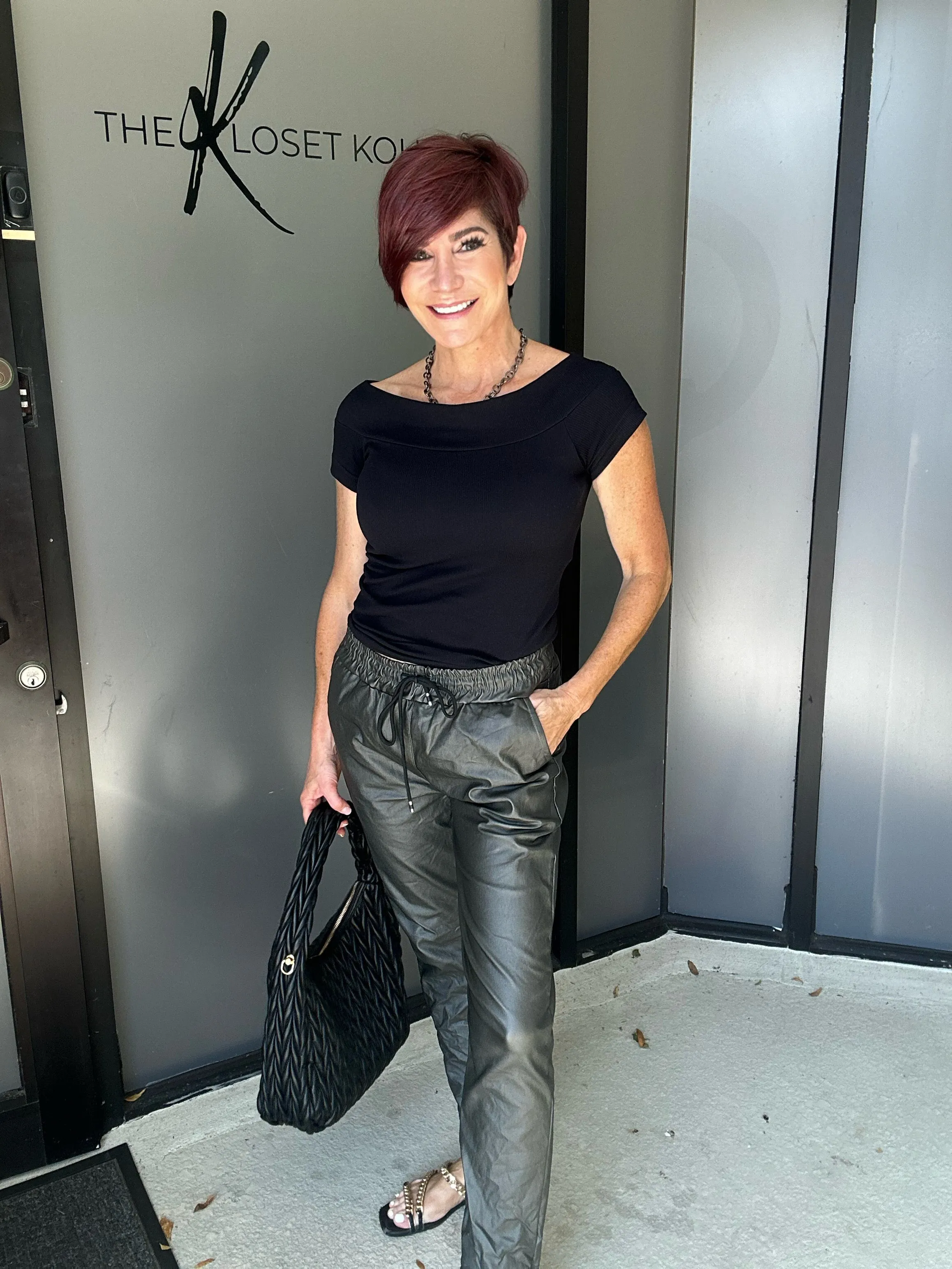 Pleather Joggers