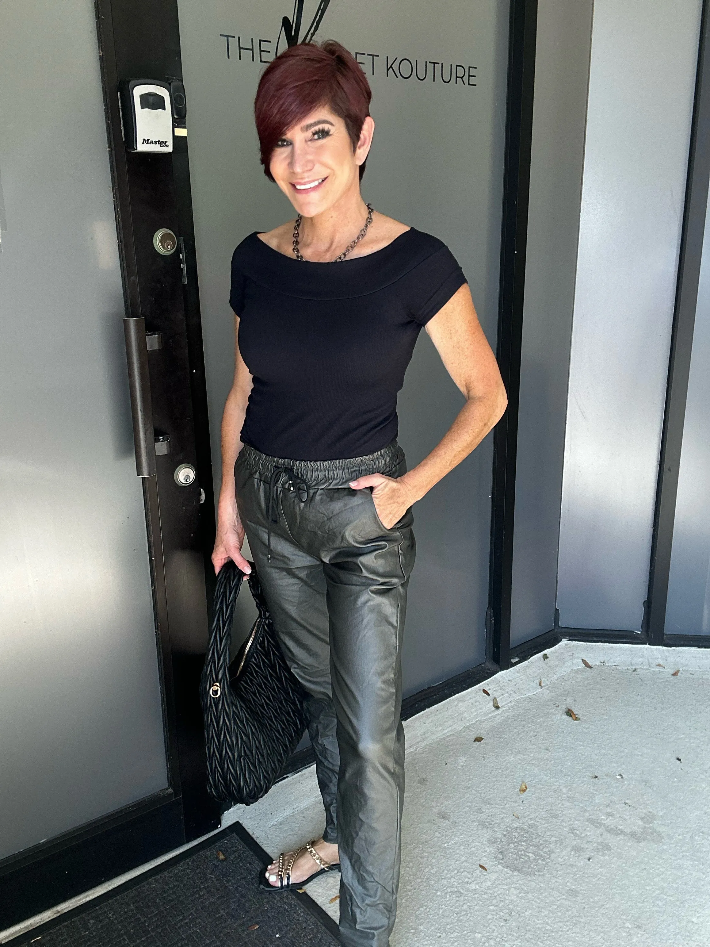 Pleather Joggers
