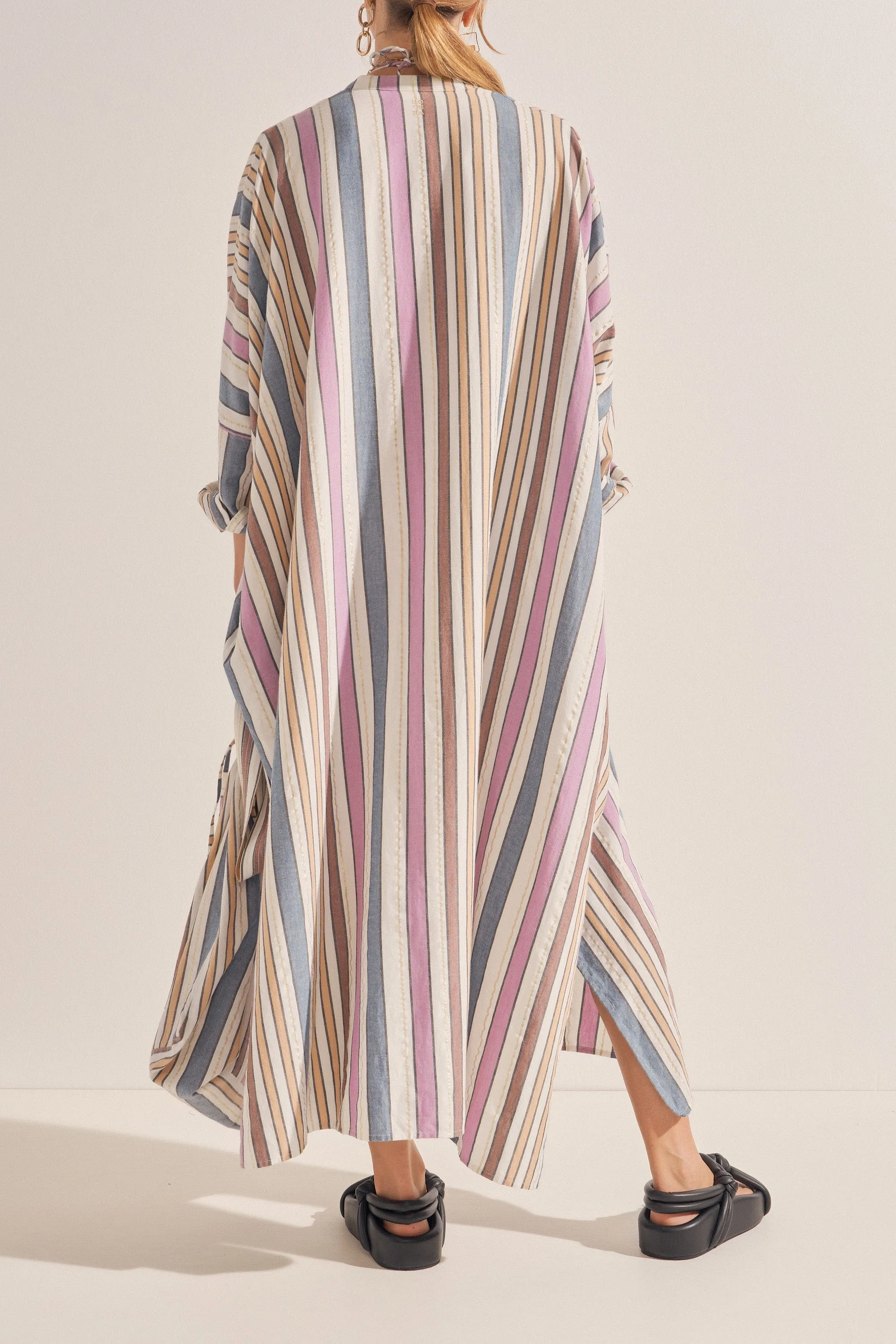 Pollux Naxos Stripe Maxi Caftan Dress