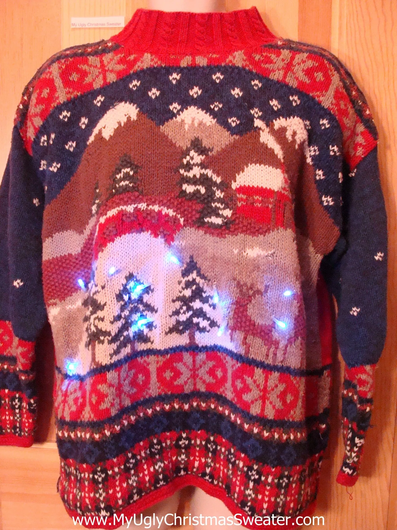 Reindeer Festive Light Up Ugly Christmas Sweater