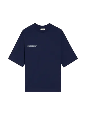 Relaxed Fit Cotton T-shirt with C-FIBER™—navy blue