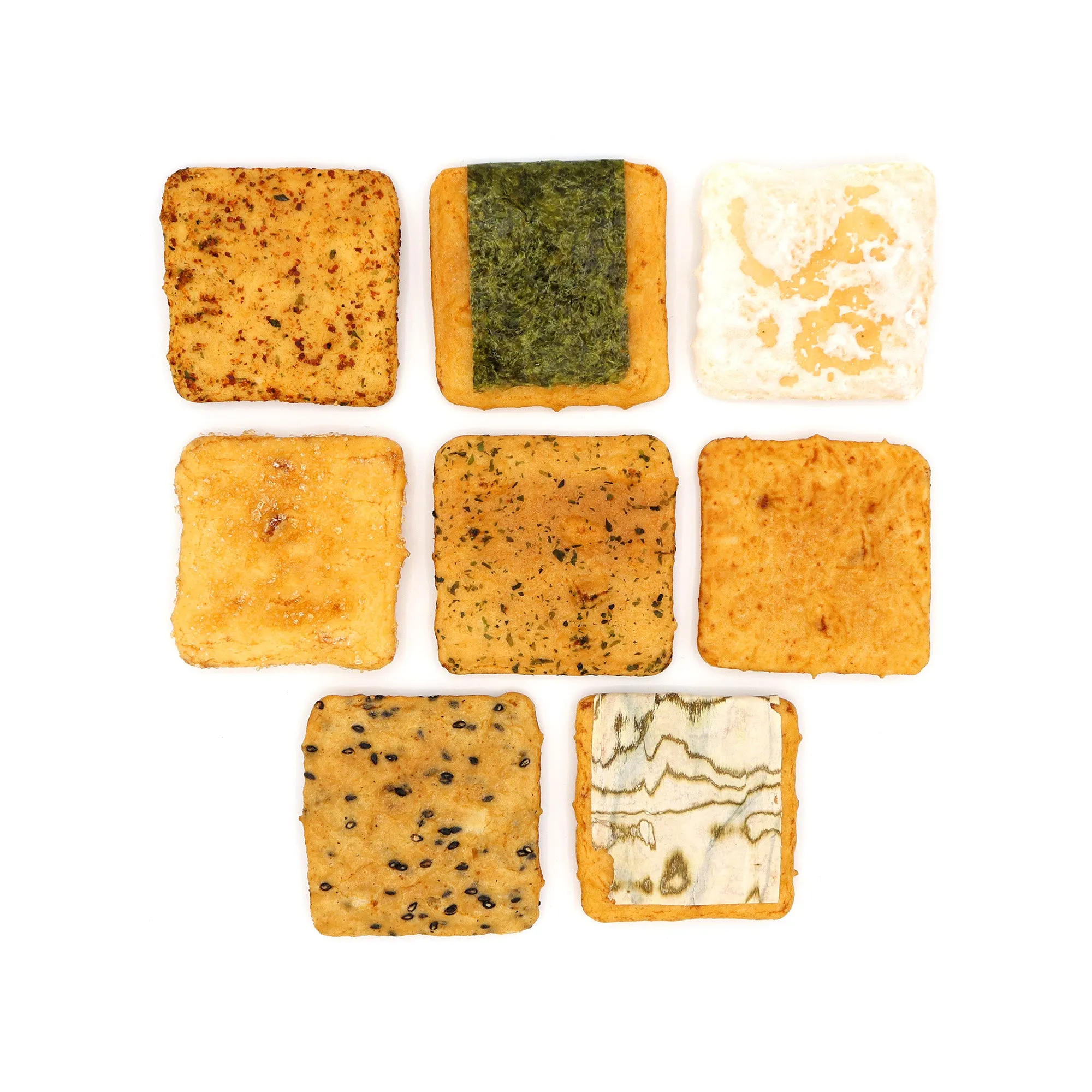 Deluxe Senbei Lab Gift Box: Assorted Gourmet Rice Crackers (24-Piece Set, 8 Exquisite Flavors)
