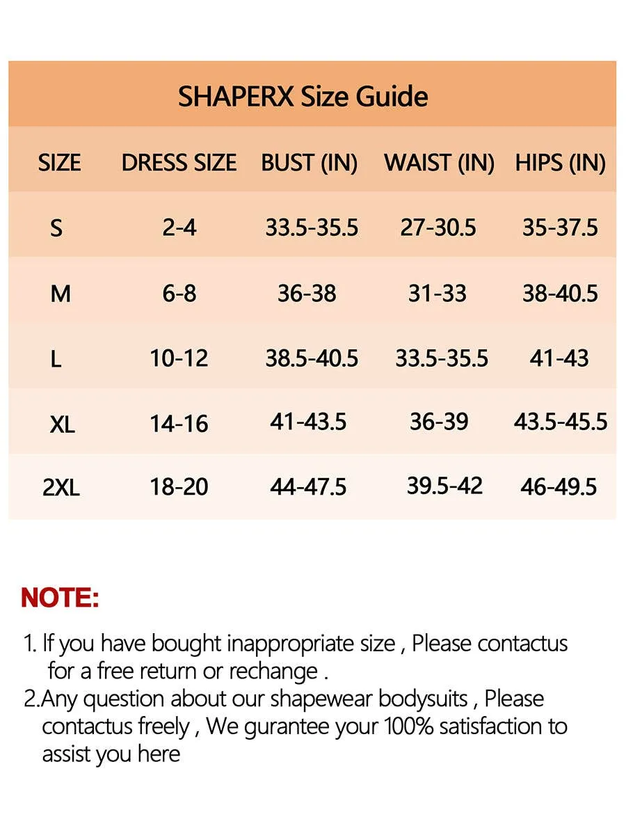 SHAPERX Mid-Thigh Bodysuit