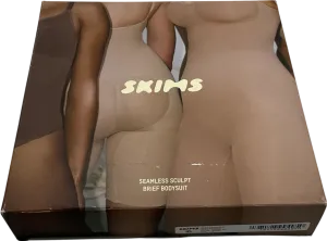 SKIMS Brown Seamless Sculpt Brief Bodysuit - Sienna UK XXXL