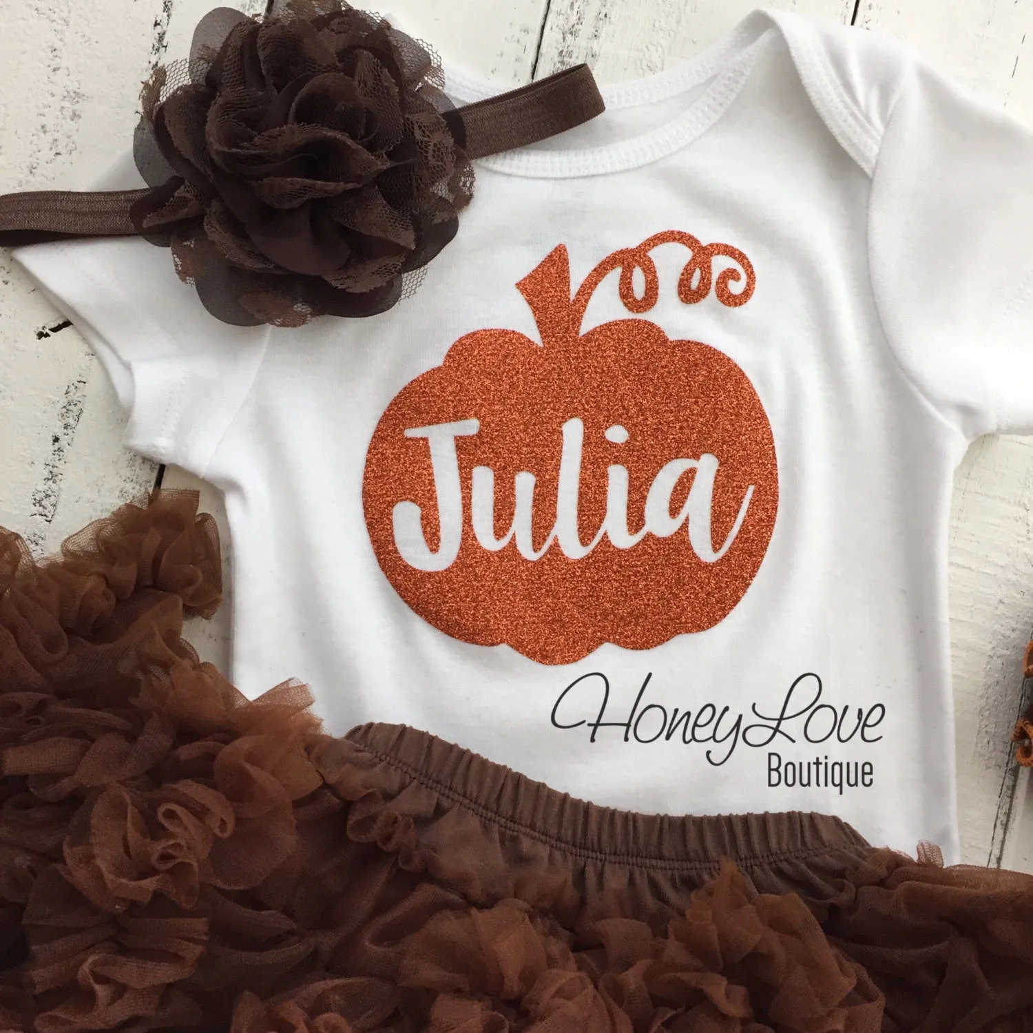 Thanksgiving Fall Halloween outfit - Brown flower headband