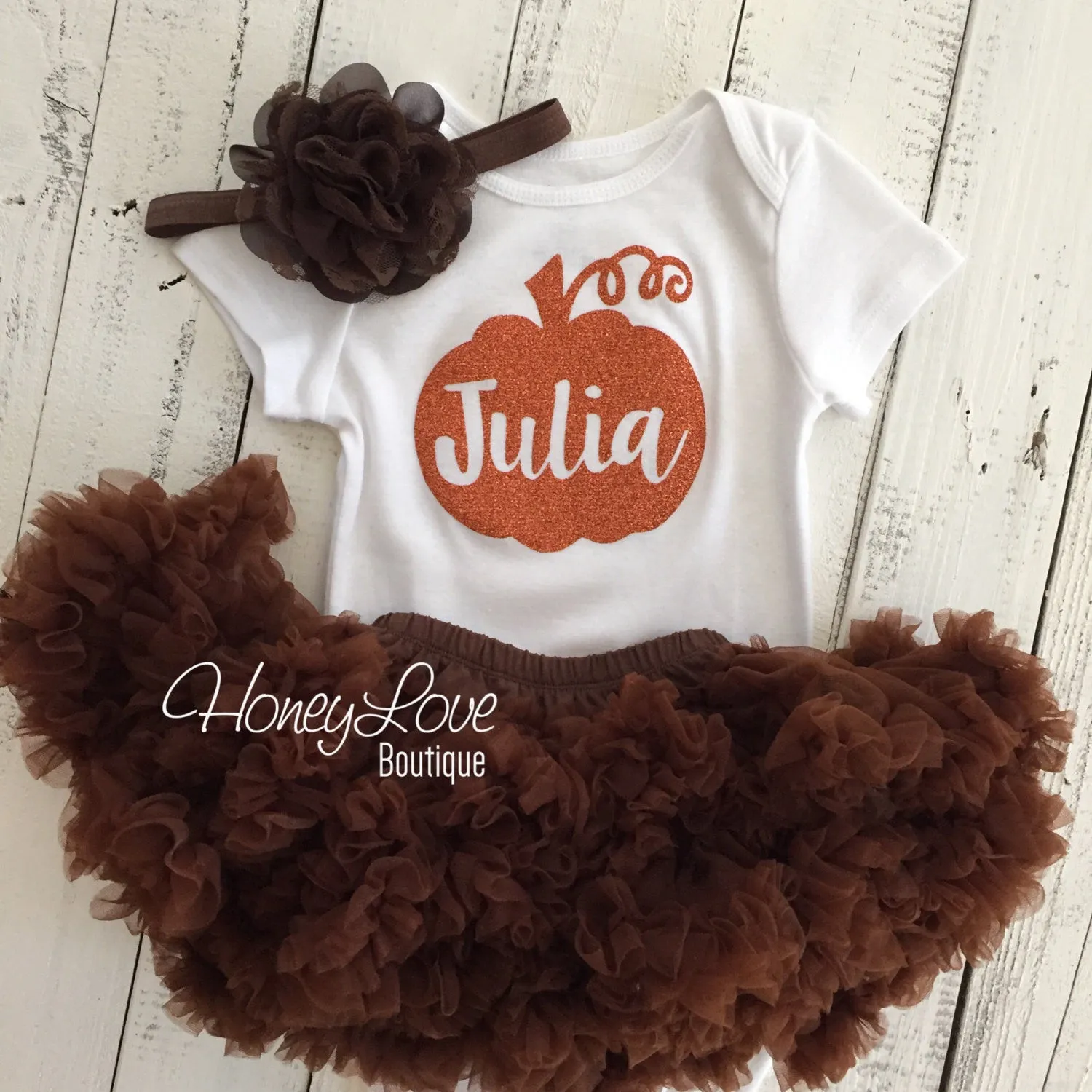 Thanksgiving Fall Halloween outfit - Brown flower headband