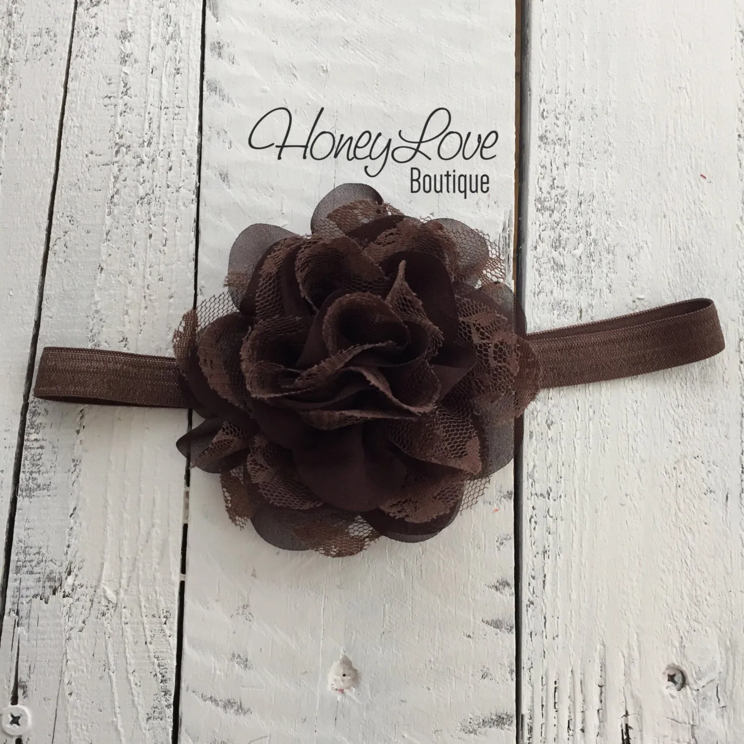 Thanksgiving Fall Halloween outfit - Brown flower headband