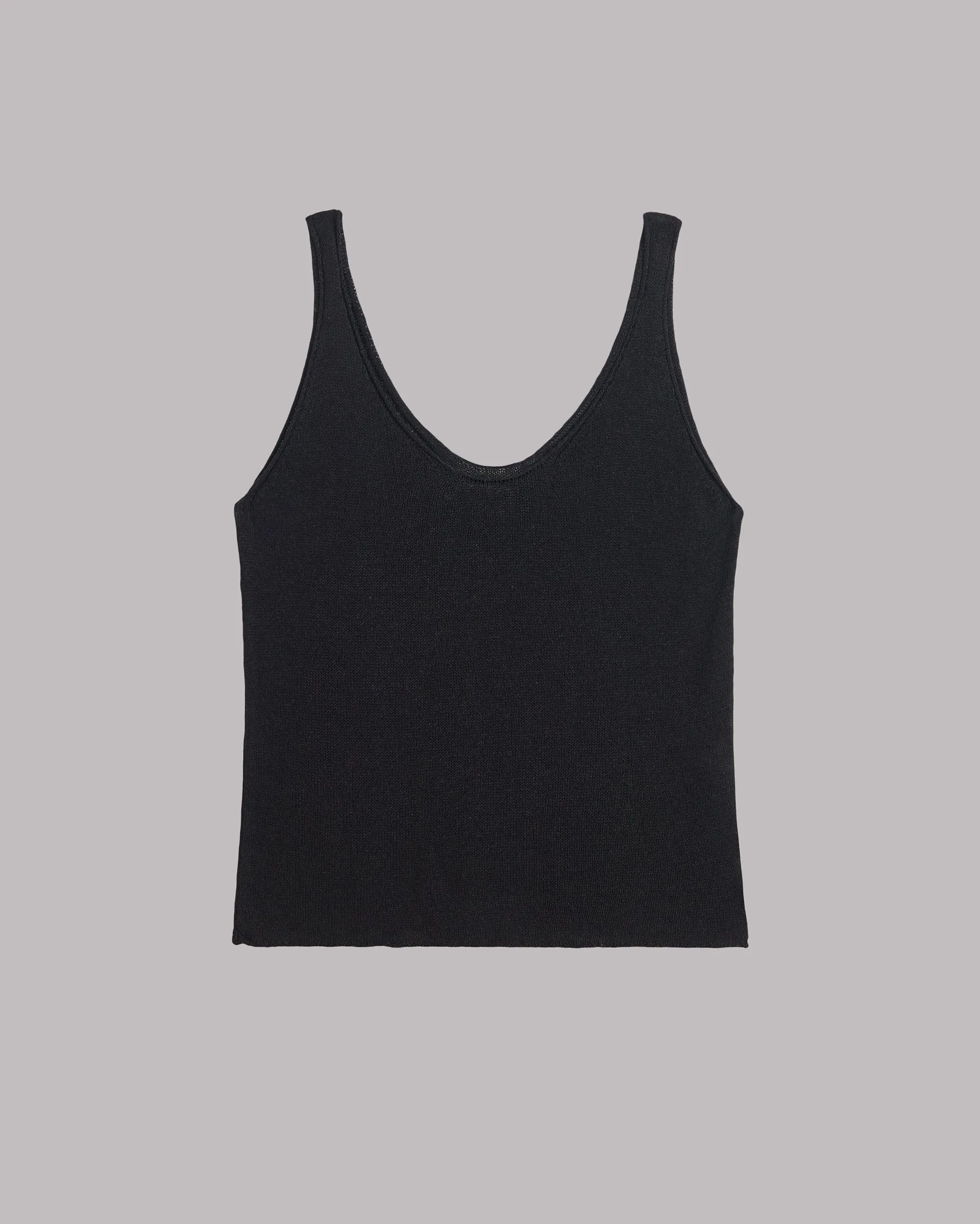 The Black Thin Knit Tank Top