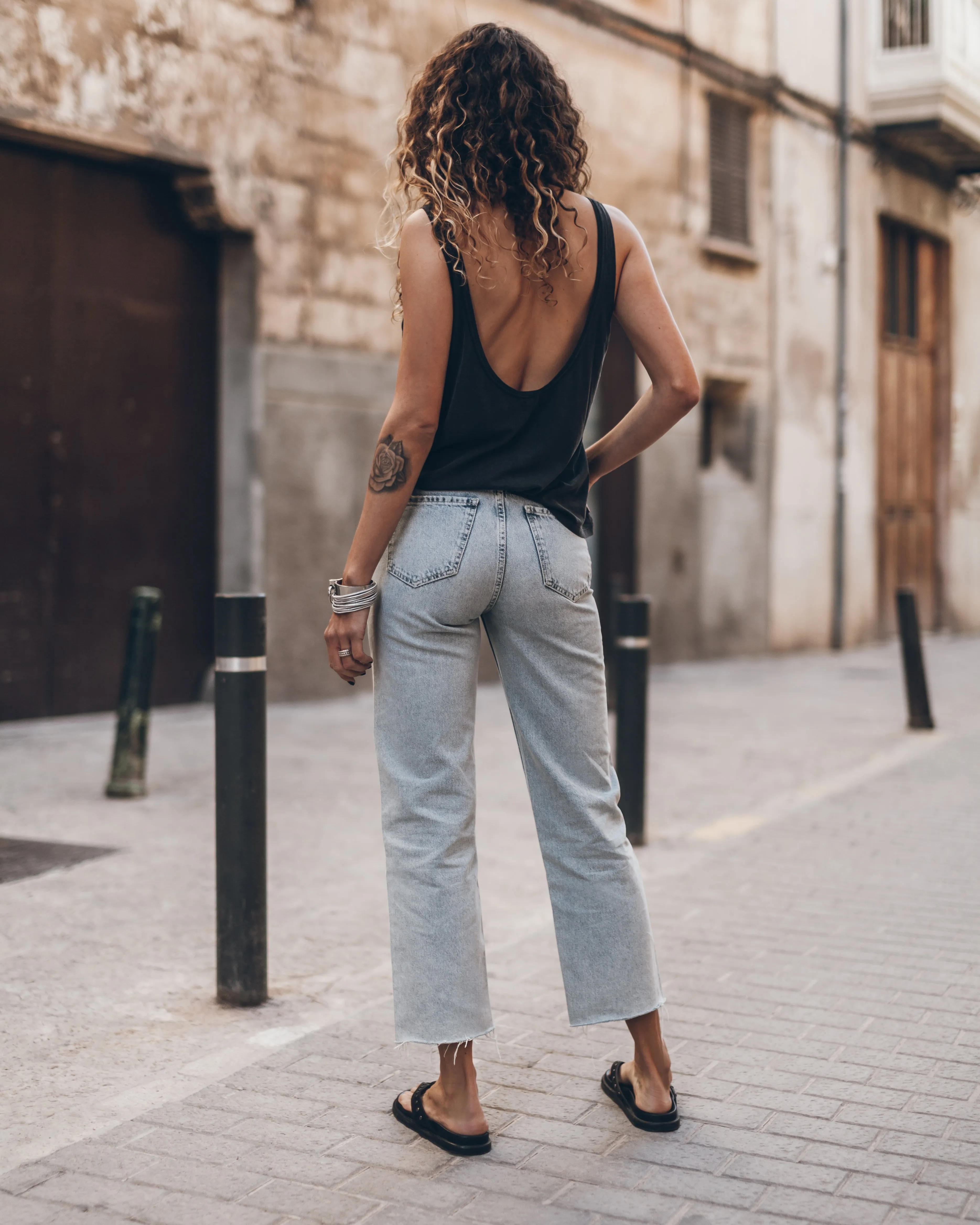 The Dark Low Back Tank Top