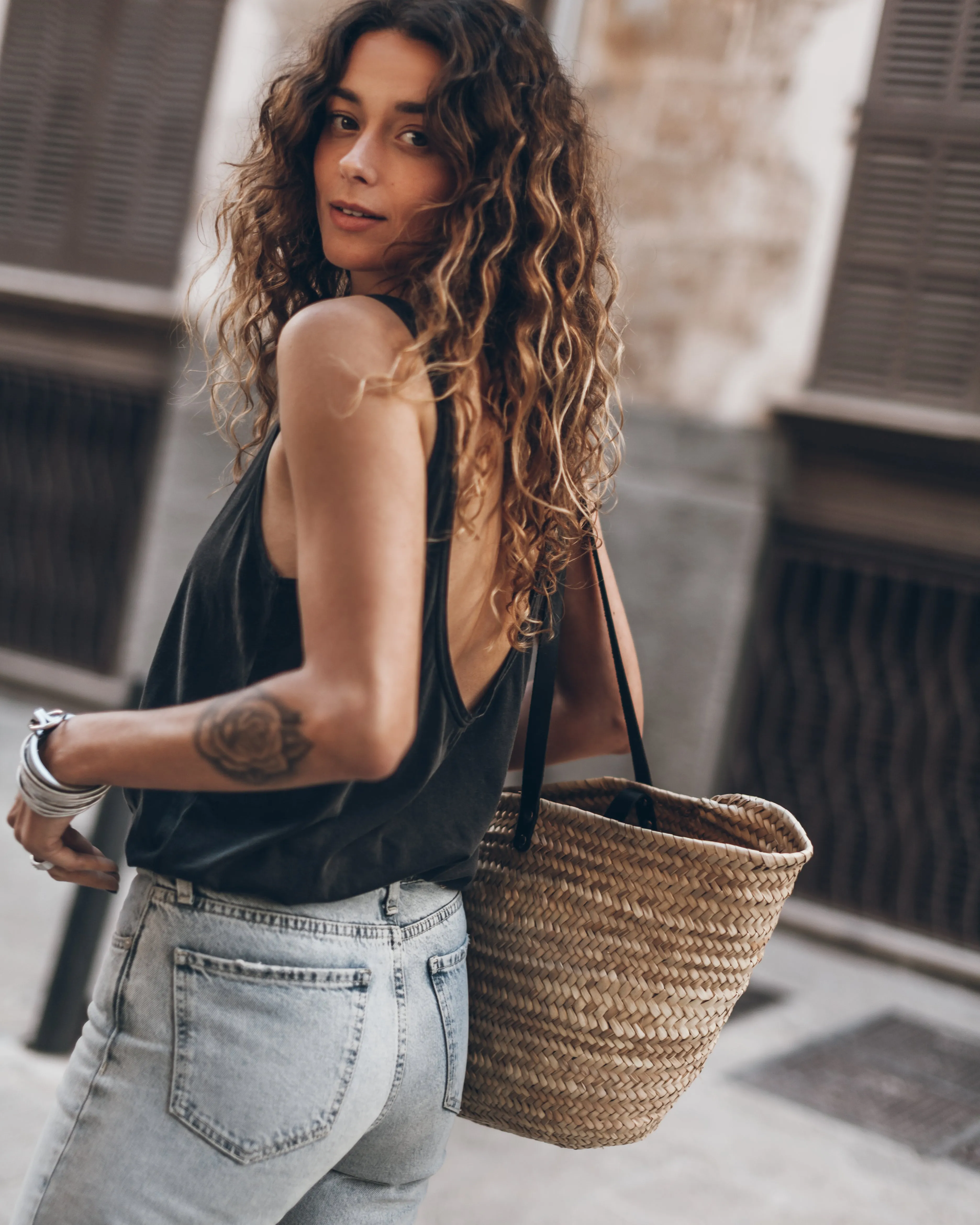 The Dark Low Back Tank Top