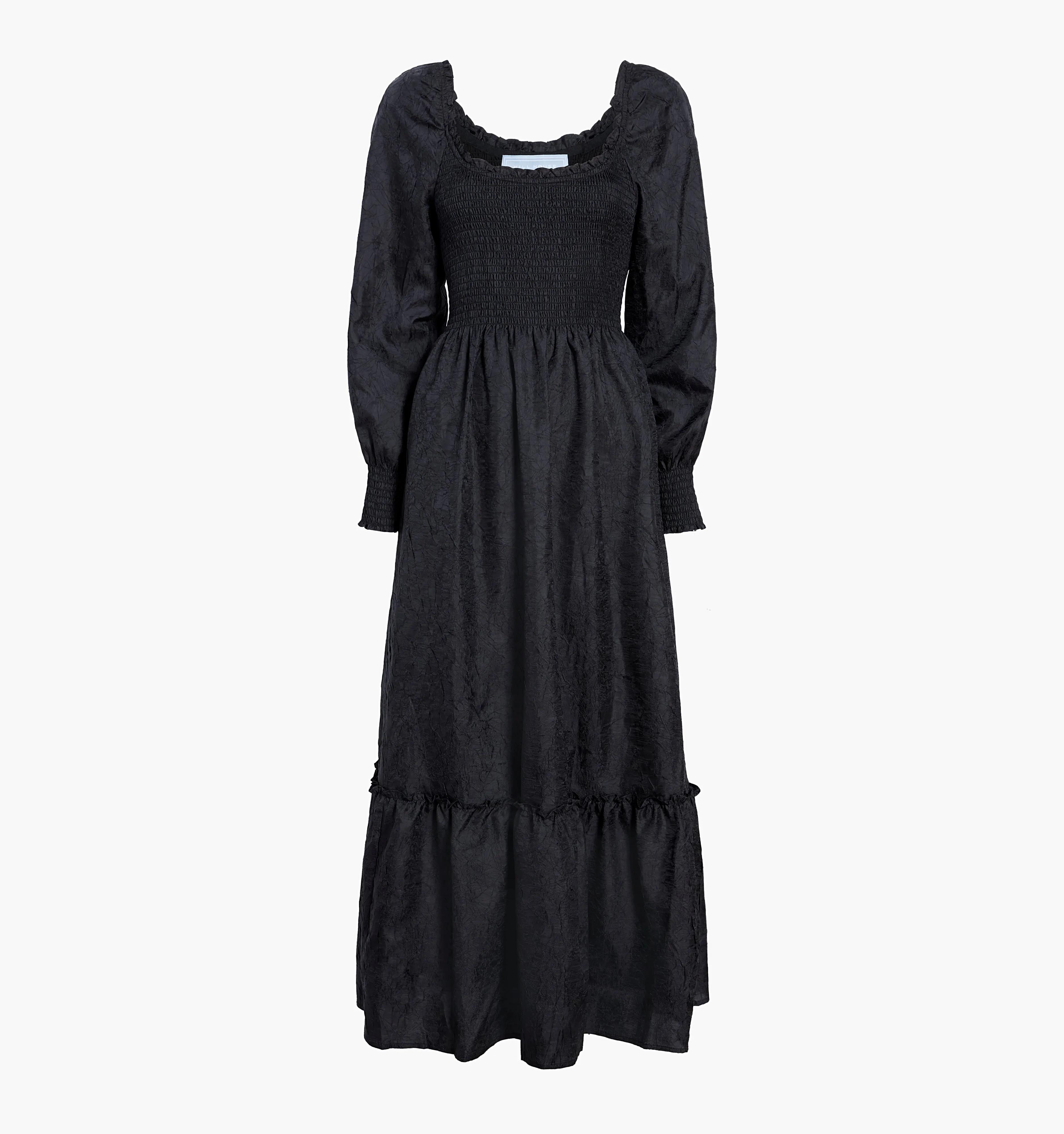 The Emily Nap Dress - Black Crushed Taffeta