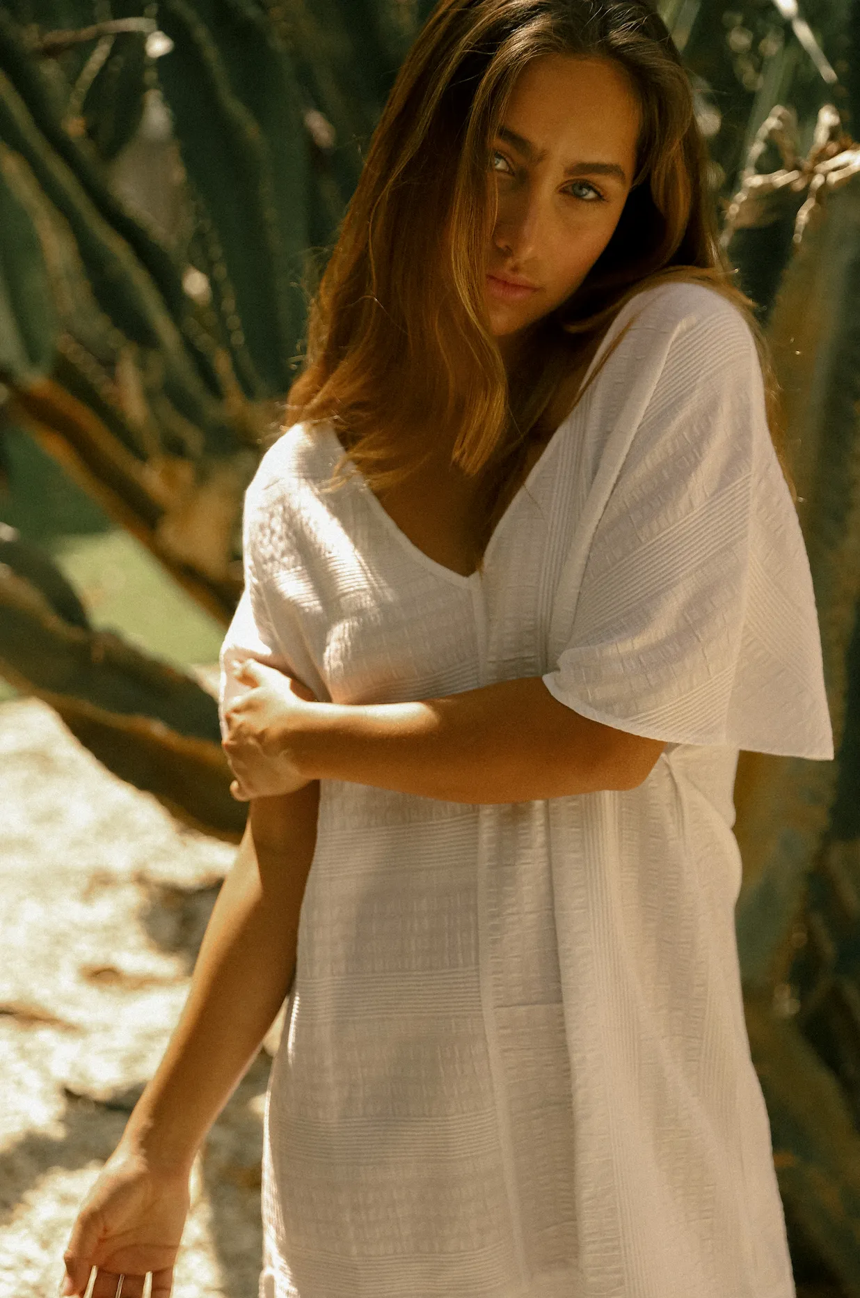 The Lobby Caftan Mini in Day White