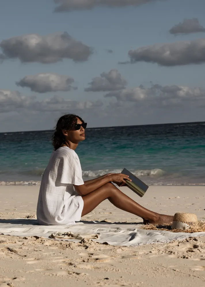 The Lobby Caftan Mini in Day White