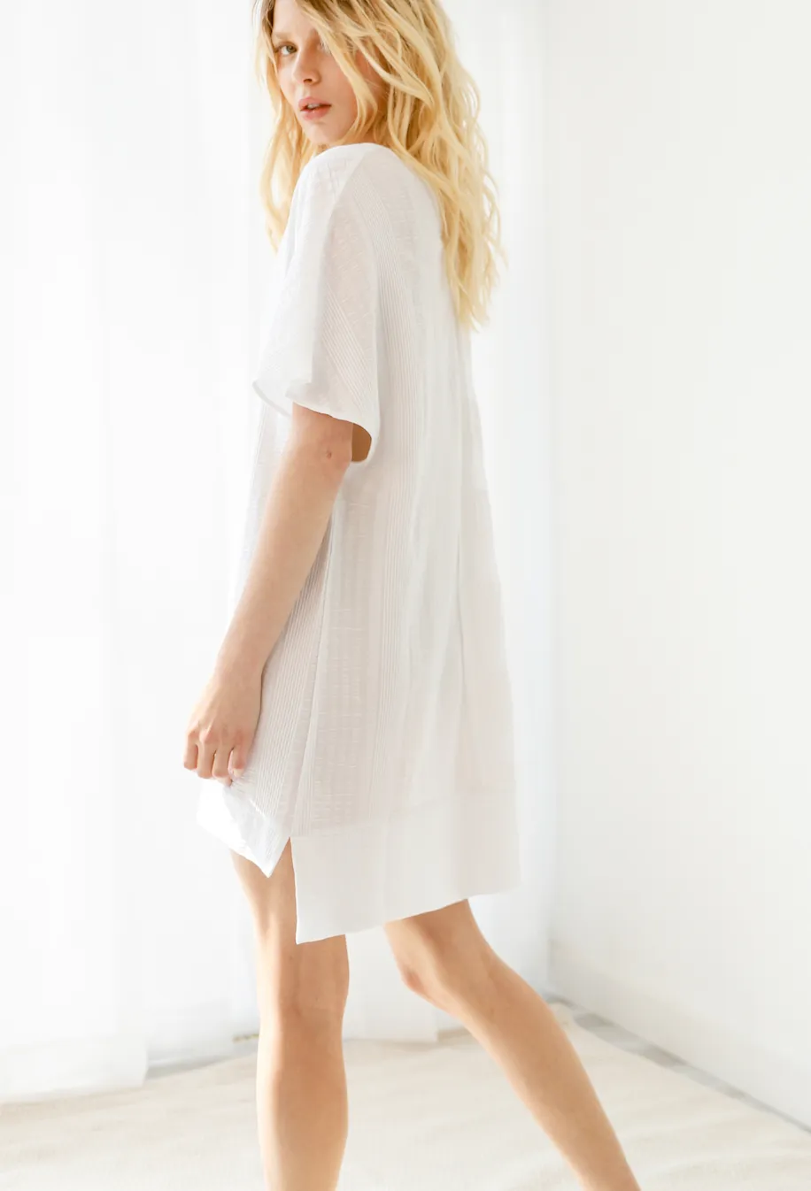 The Lobby Caftan Mini in Day White