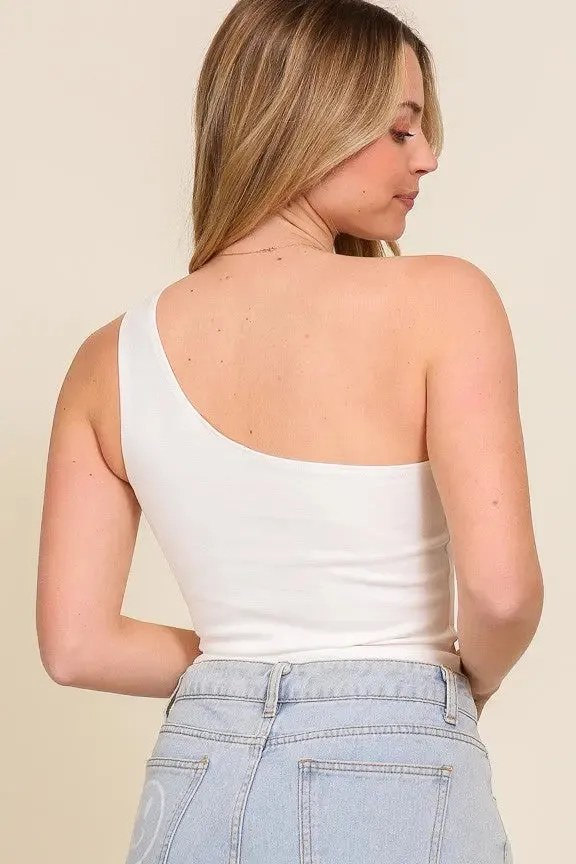 Timing Inc. Carrie One Shoulder Bodysuit – Sleek, Chic & Statement-Making